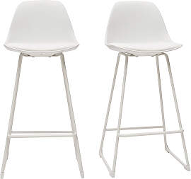 Design-Barhocker weiße Metallbeine 66 cm