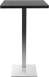 Design-Bartisch Viereck Schwarz Mittelfuß JORY