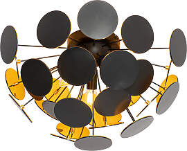 Design Deckenleuchte Schwarz mit Gold 54cm