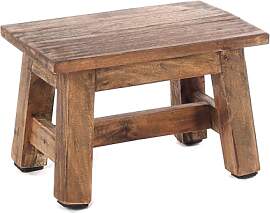 DESIGN DELIGHTS Holz HOCKER Monte | 30x20x21 cm