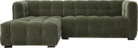 Design Ecksofa 3-Sitzer aus Samteffekt-Stoff in