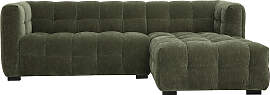 Design-Ecksofa rechts 3-Sitzer aus Samt-Effekt