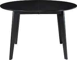 Design-Esstisch rund ausziehbar Schwarz L120-150