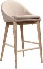 Design-Hochstuhl Holz Polyester Beige SHANA