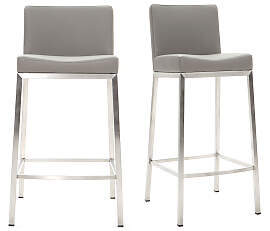 Design-Hocker 66 cm Grau 2er-Set EPSILON
