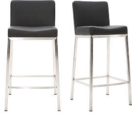 Design-Hocker 66 cm Schwarz 2er-Set EPSILON