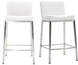 Design-Hocker 66 cm Weiß 2er-Set EPSILON