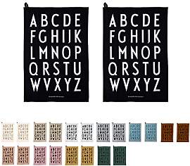 Design Letters Klassisches Geschirrtuch (Schwarz)