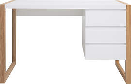 Design-Schreibtisch 3 Schubladen weiß matt ARMEL