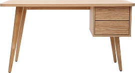 Design-Schreibtisch Eiche L140 cm FIFTIES