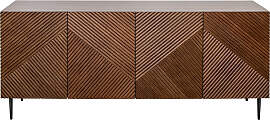 Design-Sideboard aus dunkler, massiver Eiche mit