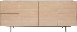 Design-Sideboard aus hellem Eichenfurnier und