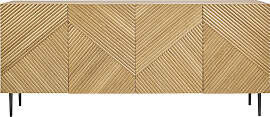 Design-Sideboard aus hellem, massiver Eiche mit