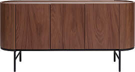 Design-Sideboard dunkles Walnussfurnier und
