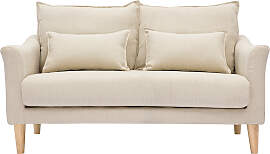Design-Sofa 2 Plätze beiger Stoff KATE