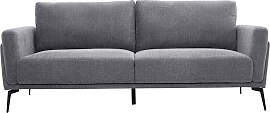 Design-Sofa mit Stoff im Samtdesign Grau 3-Sitzer