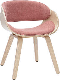 Design-Stuhl aus Samt-Textur-Stoff in Terrakotta