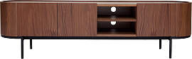 Design-TV-Möbel aus dunklem Walnussfurnier und