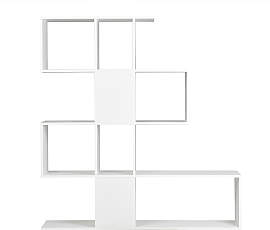 Designer-Bücherregal und Trennwand glänzend