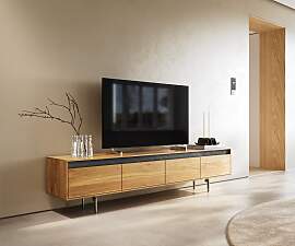 Designer-Lowboard Stonegrace 200 cm Eiche Natur