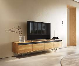 Designer-Lowboard Stonegrace 200 cm Eiche Natur