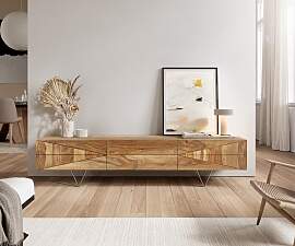 Designer-Lowboard Wyatt 175 cm Sheesham Natur 2