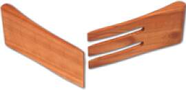 Designer Salatbesteck 2-teilig Kirschholz 15 x 7 cm