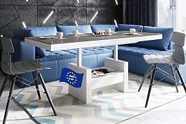 designimpex HLU-111 Couchtisch Grau
