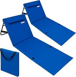 DETEX® 2X Strandmatte mit Rückenlehne Gepolstert 