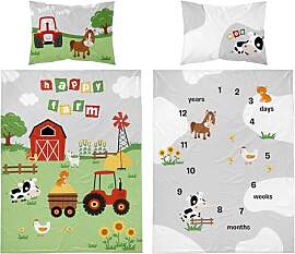 Detexpol Babybettwäsche Set Bauernhof, 100 x 135