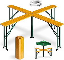 Deuba® Stehtisch Quattro XXL Hoch Klappbar