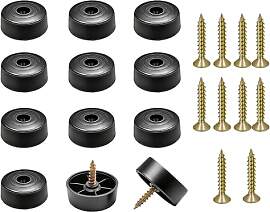 Devantia 12 Stück Möbelfüße Ø 33 x H 13 mm
