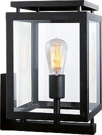 De Vecht Wandleuchte Schwarz mit Lichtsensor LED