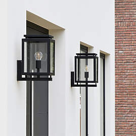 De Vecht Wandleuchte Schwarz mit Smart Wifi LED