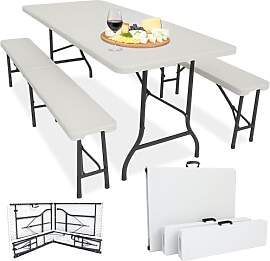 Devillo® Bierzeltgarnitur klappbar 3‑teilig – 