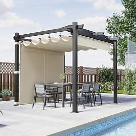 Devoko Aluminium Pergola mit Schiebedach,
