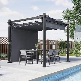 Devoko Aluminium Pergola mit Schiebedach,