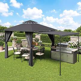 DEVOKO Erweiterbares Pavillon 3x3m, Erweiterbar