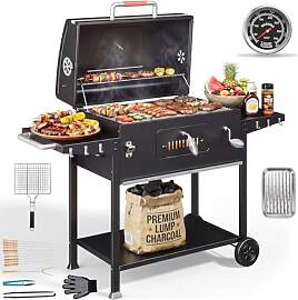 DEVOKO Holzkohlegrill xxl, BBQ Holzkohlegrills mit 