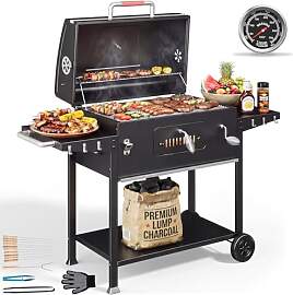 DEVOKO Holzkohlegrill xxl, BBQ Holzkohlegrills mit 