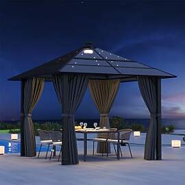 Devoko Pavillon 3x3 Wasserdicht Stabil Winterfest, 