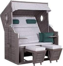 deVries Strandkorb PURE Wave XL grey Des. 484 grau 