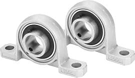 DEWIN Stehlager 20mm,Lagerbock 20mm Lametta Silber 