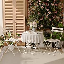 DEWINNER Bistroset 3-teilig, Gartenmöbel Set,