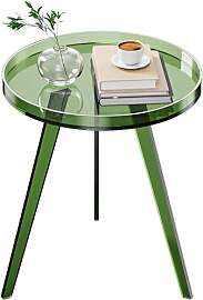 Dewrhiixe Acryl Beistelltisch, Runder Nachttisch,