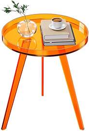 Dewrhiixe Beistelltisch aus transparentem Acryl,
