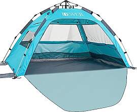 Dewur Strandmuschel 2-4 Personen Pop Up Strandzelt 