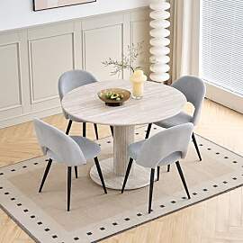 DEYARNA HOME 115cm Runder Esstisch mit 4