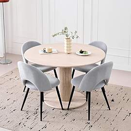 DEYARNA HOME 115cm Runder Esstisch mit 4