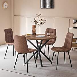 DEYARNA HOME Essgruppe 5-Teilig, 100cm Runder